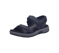 Josef Seibel Sandalias clásicas para hombre Emeric.06, ancho H (ancho), plantilla intercambiable, Azul Oscuro Combi, 47 EU Weit