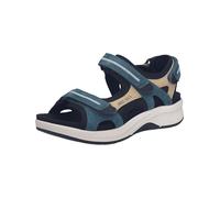 Josef Seibel Sandalias clásicas para mujer Estelle.02, ancho G (normal), plantilla intercambiable, verde/beige, 41 EU