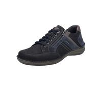 Josef Seibel New Anvers 87 - Zapatillas bajas para hombre (extra ancha), plantilla intercambiable, Azul Oscuro Combi, 42 EU X-Ancho
