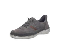 Josef Seibel Zapatillas para hombre New Anvers.26, ancho K (extra ancho), plantilla intercambiable, Asfalto Combi, 41 EU X-Weit