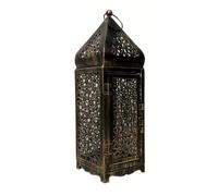 Joselin 1 Farol de Metal Vintage con Luces de Viento, Portavelas, Accesorio de Decoración para el Hogar, Sin Vela ZTFD-48L