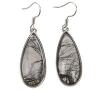 Joselin 1 Par de Plata de Mármol Piedra de Luna Color Turquesa de Cristal Del Oído Del Perno Prisionero Gancho Cuelga la Joyería de la Boda Pendientes Eardrop Ear Accesorios # 2