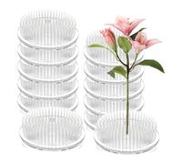 Joselin 12 Ranas de Flores para Arreglos Florales, Ranas de Plástico Transparente de 7 cm, Ranas Florales.