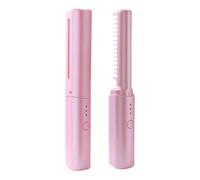 Joselin 2 en 1 Plancha de Pelo Profesional InaláMbrica Peine Rizador Calentamiento RáPido Iones Negativos Alisado Rizador Herramientas de Peinado-B