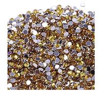 Joselin 2000 perlas de cristal con parte trasera de acrílico y diamantes de imitación (amarillo limón)