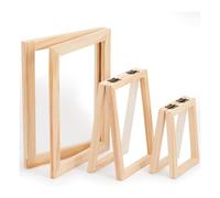 Joselin 3 Piezas de Molde para Fabricación de Papel de Madera, Kit de Pantalla para Fabricación de Papel, de 3 Tamaños para Manualidades de Papel DIY (A7, A6, A5)