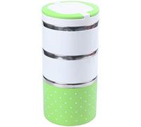 Joselin 3Layers Termo Bento Lunch Box Termo para Alimentos Acero Inoxidable Aislamiento Almacenamiento Contenedores de Alimentos Vajilla Sets Verde