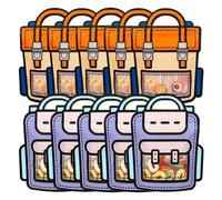 Joselin 40 bolsas de envoltorio de regalo, con forma de bolso escolar de , bolsas de self-lock para decoraciones de fiesta de cumpleaños infantiles, regalos, C