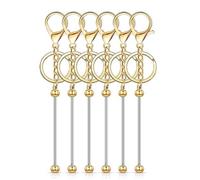 Joselin 6 Piezas de Barras de para Abalorios, de Cuentas en, de Cuentas Metal para Manualidades Colgantes Bricolaje, FabricacióN de Joyas, Dorado