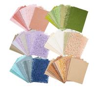 Joselin 96 hojas de papel de scrapbooking texturizado y tejido de malla, juego surtido, 6 unidades de papel especial mixto para planificadores de scrapbooking