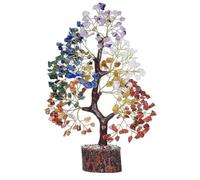 Joselin Árbol de Regalo Árbol de Cristal Piedra y Cristal Árbol del Dinero Cristal Curativo 28 Cm, 18 cm