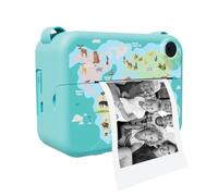 Joselin Cámara digital instantánea con papel de impresión, cámara de vídeo selfie para niños, videocámara, juguete, regalo para niños, azul
