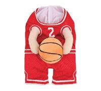 Joselin Disfraz de Jugador de Baloncesto para Perro con Pelota, Disfraz de Baloncesto para Perro, Disfraz Divertido, Atuendo Deportivo, Disfraz de Halloween para Mascotas A