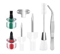 Joselin El Kit de Limpieza para Máquinas de Coser de 7 Piezas Incluye Pinzas, Cepillo de Pelusa de Doble Punta, Tablero de Agujas, Destornillador
