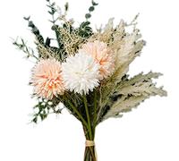 Joselin Flores de Diente de LeóN Artificiales Centros de Mesa para Mesas DecoracióN de la Sala de Estar del Hogar Arreglo de Boda de Hierba de Pampa Falsa D