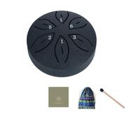 Joselin Instrumentos Musicales para Niños Orff Instruments Crafts Mini Tambor 3 Pulgadas 6 Tonos Negro