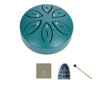 Joselin Instrumentos Musicales para Niños Orff Instruments Crafts Mini Tambor 3 Pulgadas 6 Tonos Verde Oscuro
