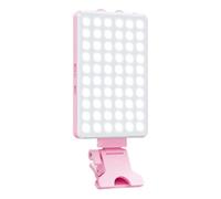 Joselin Luz de Relleno para Teléfono Móvil con Interfaz de Carga Tipo C, Luz de Relleno LED Portátil con Clip, Color Rosa
