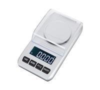 Joselin Mini Báscula Electrónica Portátil Plateada de 50g, 0,001g, Bolsa de Alta Precisión, Joyería, Balanza Electrónica de Piedras Preciosas y Diamantes