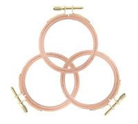 Joselin Paquete de 3 Aros de Bordado Pequeños de 7,6 cm de Madera de Ideales para Manualidades con Anillos de Madera.