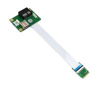 Joselin PCIE Riser NGFF M.2 Key A/E a PCI-E Express X1+USB Adapter Riser Card con FPC Cable de alimentación de 4