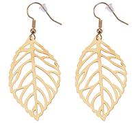 Joselin Pendientes Para Mujer Caliente Moda Joyeria De Hojas Huecas De Metal Colgado Declaracion Larga Pendientes De Gota ()