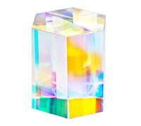 Joselin Prisma de Dispersión RGB Óptico de 1,2 Pulgadas, X-Cube para Enseñar Física, Prisma Arcoíris, Cubo de Cristal, Accesorios de Fotografía.
