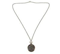 Joselin Reloj de Bolsillo de Colgante Vintage de Lotus Cadena de Bronce de Suéter Reloj de Bolsillo para Hombre y Mujer