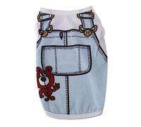 Joselin S codigo Verano Perro Abrigo de Algodon Camisa Cinturon Falsa Chaleco Ropa de Perro Moda Mascota Camiseta