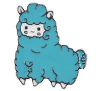 Joselin Sheep Alpaca Broche para Mujer Niña De Animal Chaqueta Cuello Solapa Botón Azul