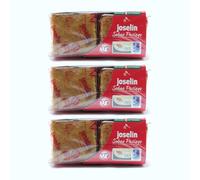 Joselín Sobaos Pasiegos Grandes, elaborados con Mantequilla, Calidad Controlada IGP Sobao Pasiego Empaquetados individualmente en film transparente, Paquete de 4 Sobaos (600 gr) (Pack de 3)
