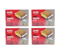 Joselín Sobaos Pasiegos Medianos, elaborados con Mantequilla, Calidad Controlada IGP Sobao Pasiego, Paquete de 8 Sobaos envueltos individualmente en film transparente (600 gr) (Pack de 4)