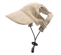 Joselin Sombrero de Protección Solar Ajustable para Mascotas, Gatos, Perros, Visera Solar con Orificios para Las Orejas para Cachorros, Perros Medianos y Grandes M
