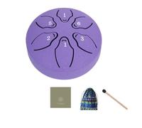 Joselin Tambor de Lengua de Acero para Exteriores de 3 Pulgadas y 6 Tonos, Instrumento de Tambor de Lluvia, Mini Tambor de Mano, Baqueta, Color