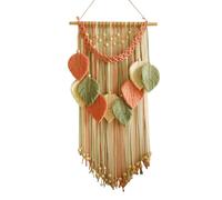 Joselin Tapiz de Hojas Multicolor, Macramé Tejido A Mano Bohemio + Cuentas de Madera, Artesanías para Colgar en la Pared, Decoración Nórdica para el Hogar, Día de la Madre B