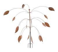 Joselin Triple Spinner de Cobre Cinético - Follaje Que Cae Escultura de Viento Cinético Doble Spinner - Hojas de Sauce Danzantes