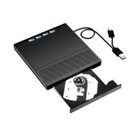 Joselin Unidad Óptica Externa USB 3.0 Tipo C 7 en 1 con Lector de CD/DVD/BD/RW, Grabador, Lector y Grabador de Datos, Unidad Óptica de Transferencia