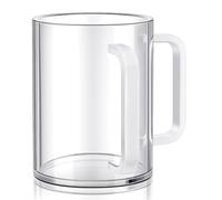 Joselin Vaso para Lavarse Las Manos con Dos Asas Vaso para Lavarse Las Manos de Acrílico para Netilat Yadayim Vasser Negel Asas para Vasos Blancos Judíos