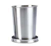 Joselin Vaso portátil plegable para viajes al aire libre, vaso telescópico, de agua portátil plegable de acero inoxidable para exteriores, 250 ml