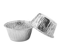 Josenidny 150 tazas de papel de aluminio para magdalenas, moldes para hornear magdalenas de ramekin, forros desechables para magdalenas, soportes para ramekin, tazas de aluminio para hornear