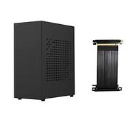 Josenidny A07 mini ITX chasis chasis HTPC caja host USB3.0 ITX caja con cable de extensión de tarjeta gráfica (A)