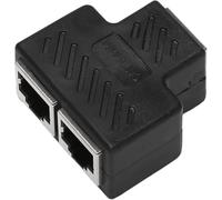 Josenidny Adaptador divisor RJ45 de 2 puertos LAN de red Ethernet extensor conector lote 1 unidad