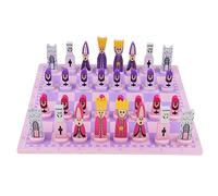 Josenidny Juego de ajedrez de viaje con tablero de ajedrez, educativo, adultos, rosa, juego de estrategia, tema de princesa, juego de ajedrez de madera, 1 jugador, a partir de 6 años