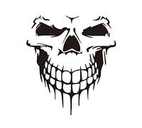 Josenidny Pegatina de calavera con esqueleto para tatuaje, color negro