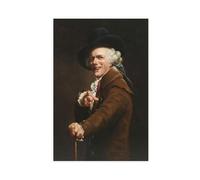 Joseph Ducreux - Póster de retrato de L'artiste Sous Les Traits D'un Moqueur (meme Funny), póster artístico para pared y dormitorio familiar moderno