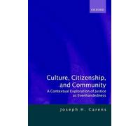 Joseph H. Carens Culture, Citizenship, and Community (Tapa blanda)