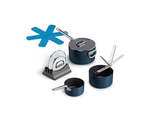 Joseph Joseph Batería de cocina antiadherente Space 8 piezas Azul