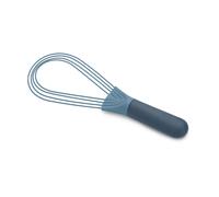 Joseph Joseph Twist Whisk Batidor 2 en 1, Plano y de Globo, Apto para Sartenes Antiadherentes, Silicona, Azul