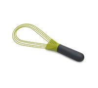 Joseph Joseph Twist Whisk- 2 en 1, batidor plano y de globo, Apto para ollas antiadherentes, Silicona, Gris / Verde