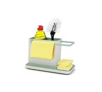 Joseph Joseph Caddy Organizador para fregadero de cocina con soporte para esponjas y colgador para paños - Piedra/Salvia